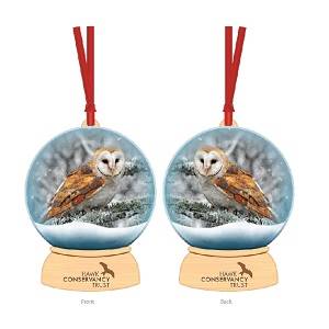 Barn Owl Christmas Decoration - Bamboo